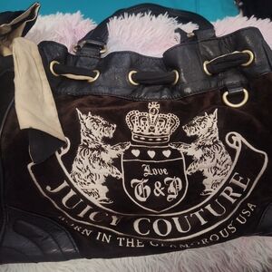 Juicy Couture Black and Brown Tote Bag